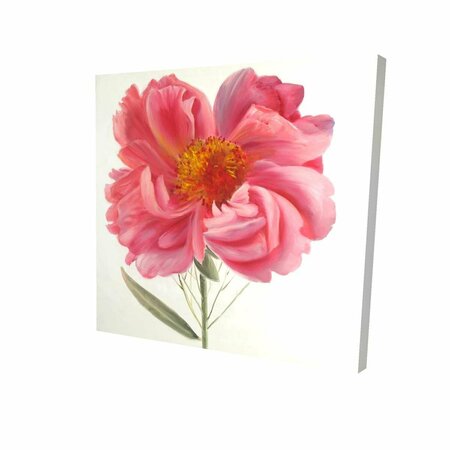 FONDO 32 x 32 in. Pink Peony Flower-Print on Canvas FO2792626